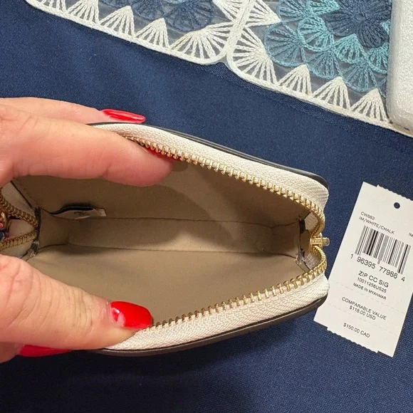 Coach signature chalk zip card wallet - Picture 5 of 5